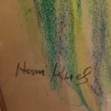 Vintage African American Painting Of Young Boy Signed