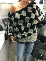 Women's Reversible Fur Garment, Off the Shoulder, Made in Israel