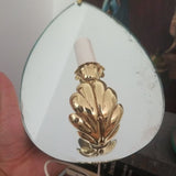 Mid century Modern Pair of Mirrored Sconces