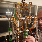 Pair Of Vintage Hollywood Regency Mid Century Modern Large Gilt Sconces