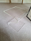 Mid Century Modern Designer Z Lucite Side Table Laverne Attributed