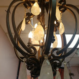 Wrought iron With Rock Crystal Art Deco Style Chandelier