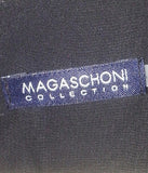 Ladies black velvet Magaschoni Collection cocktail dress with rhinestones size 6 - Diamonds Sapphires Rubies Emeralds