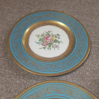 Antique Set of 6 Crown Staffordshire Gold Plates Bone China #92258