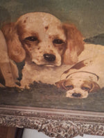 Antique Painting Dog American Masterpiece