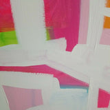 Contemporary Abstract Signed Painting Colors Hamptons Style "Pillow Fight" BENT!