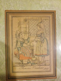 Framed Engraving by J.G. de Sainte Sauveur and Labrousse "Femmes Cauchoises"