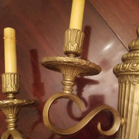 Antique Pair of EF Caldwell Classical Bronze Sconces