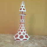 A 19th Century Moser Overlay Large Bohemian Perfume Bottle