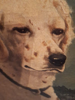 Antique Painting Dog American Masterpiece