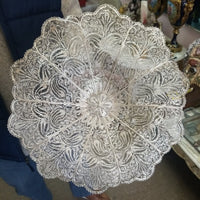 Antique Filigree 84 To 90 Silver Centerpiece Handmade 1028 grams 14" diameter