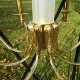 Mid Century Modern Designer 1970's Gold Chandelier