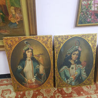 pair of signed antique oil paintings by Shifte