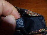 Very Rare 100% Silk Navy Paisley Polo by Ralph Lauren Tie Made in USA - Diamonds Sapphires Rubies Emeralds