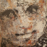 Mid century Modern Abstract Hand Painted Painting of Little Girl