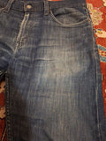 Levis 502 Jeans Blue 32 X 30 RIGHT BACK POCKET DAMAGED BY CELL PHONE!