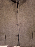 Fay Men's Tweed Wool Blend Jacket With Elbow Patches Made In Italy Size 42