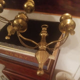 Pair Of Gilt Hollywood regency Mid century Modern Sconces