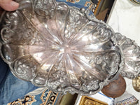 Vintage Pair Of Silver Plated Fruit Dishs With Handles Perfect Condition