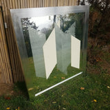 Mid Century Modern Signed Abstract Chrome Mirror Art