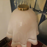 Mid century Modern Designer Venetian Handkerchief Lamp Pink