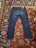Levis 502 Jeans Blue 32 X 30 RIGHT BACK POCKET DAMAGED BY CELL PHONE!