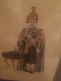 Antique Maharaja Noble Drawing Painting Collection