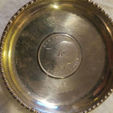 Set Of 2 Sterling Silver Small Plates With Indian Coins