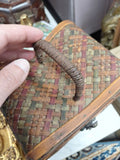 Vintage Basket Weave Jewelry Box