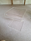 Mid Century Modern Designer Z Lucite Side Table Laverne Attributed
