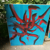 Mid Century Modern 3 Painting Abstract Collection