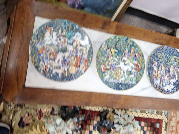 Vintage Set Of 3 Plates European Decor