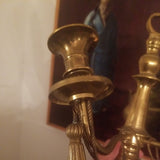 Pair Of Gilt Hollywood regency Mid century Modern Sconces