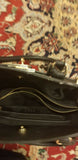 Used Womens BCBG Paris Black HandBag - Diamonds Sapphires Rubies Emeralds