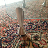 Modernist Scupltural Glass Signed Bar Cart