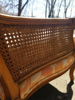 Vintage Regency Caned Fauteuil Designer Chair