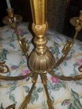 Large Vintage Gilt Bronze French Chandelier