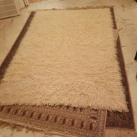 Original Mid Century Modern Clean Flocati Wool  Shag Rug