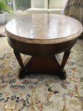 Oval Marble Coffee Table 50" x 26" x 18" - Diamonds Sapphires Rubies Emeralds
