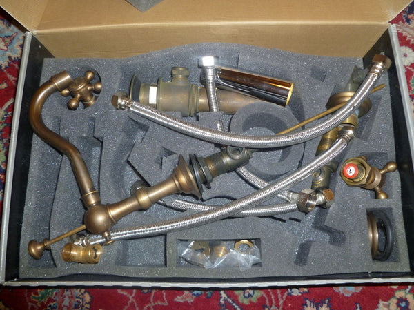 Bathroom Faucet with two/ 2 Handles - Diamonds Sapphires Rubies Emeralds