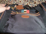 Authentic Lark Duffle Bag, Very Good Condition 23" Black, Canvas - Diamonds Sapphires Rubies Emeralds